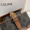693109a9908475d562cd8e21 CELINE TRIOMPHE FOLCO High-Quality Saddle Bag, Arch-inspired Design, Brown Trim, Cowhide Leather, Dimensions: 18 x 16 x 10 cm