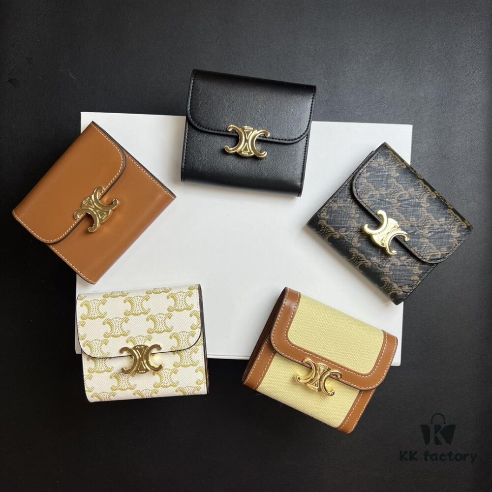 693109b0908475d562cd8e23 CELINE Arc Triomphe Collection 10D783 Three-Fold Wallet