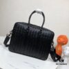 69310ac7908475d562cd8e4f BV Men's Business Briefcase Handbag, Imported Waxed Cowhide Woven Design with Silver-Tone Hardware, Latest European Style Lining, Fashionable and Casual