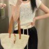 69310b7c908475d562cd8e69 New Arrival YSL Saint Laurent Rattan Tote Shopping Bag