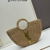 69310b80908475d562cd8e6a New Large YSL Woven Straw Tote Bag with Zipper