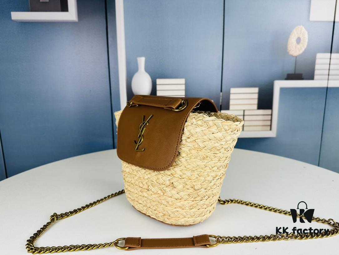 69310b93908475d562cd8e6e New YSL Straw Woven Tote Bag with Logo Print – Perfect Summer Beach Bag