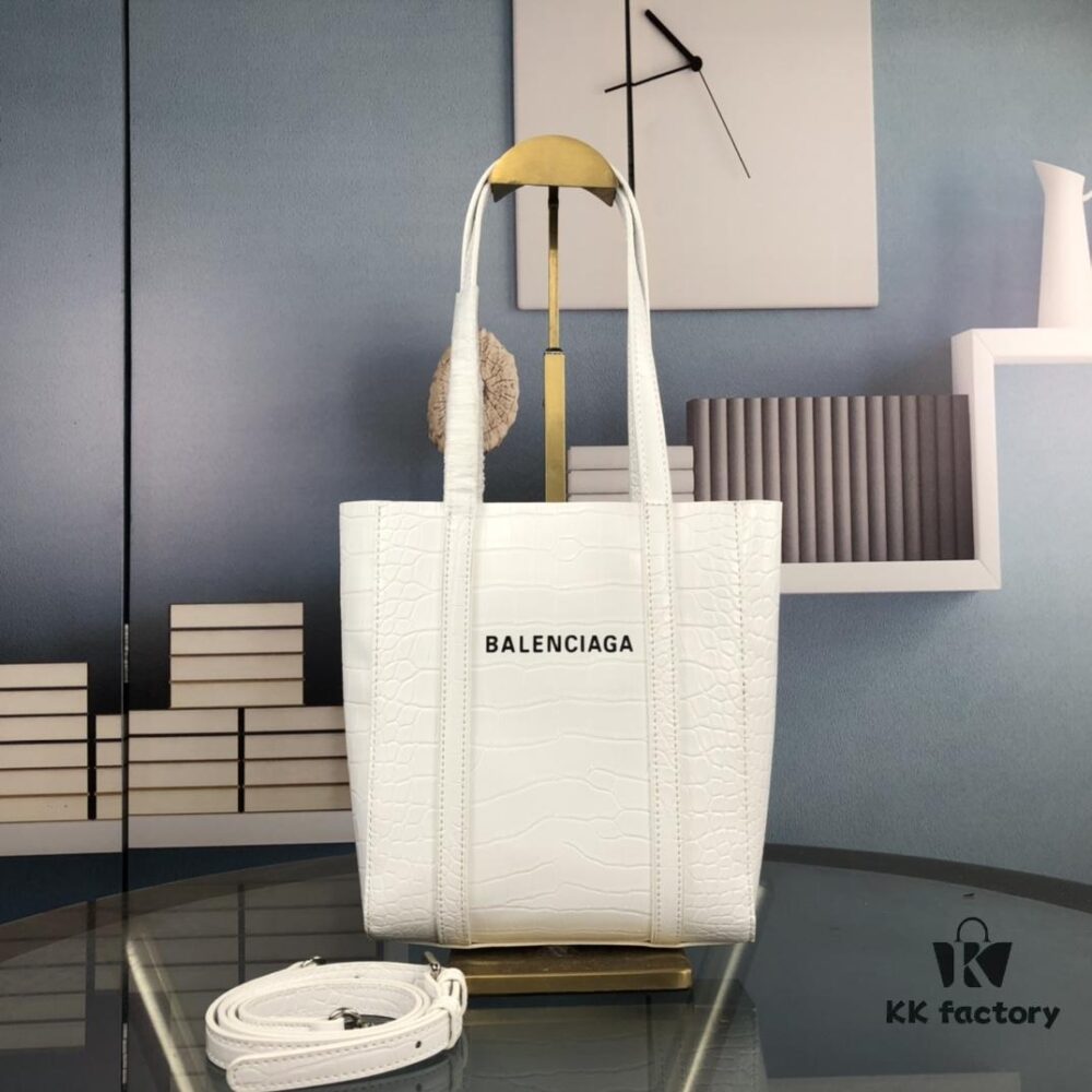 69310be8908475d562cd8e7a New Balenciaga B. Everyday Tote Bag in Crocodile Print - Italian Imported Calfskin, Stylish and Practical Crossbody Handbag