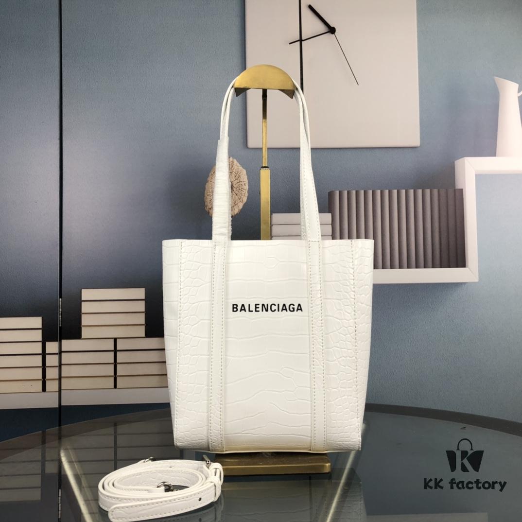 69310be8908475d562cd8e7a New Balenciaga B. Everyday Tote Bag in Crocodile Print - Italian Imported Calfskin, Stylish and Practical Crossbody Handbag