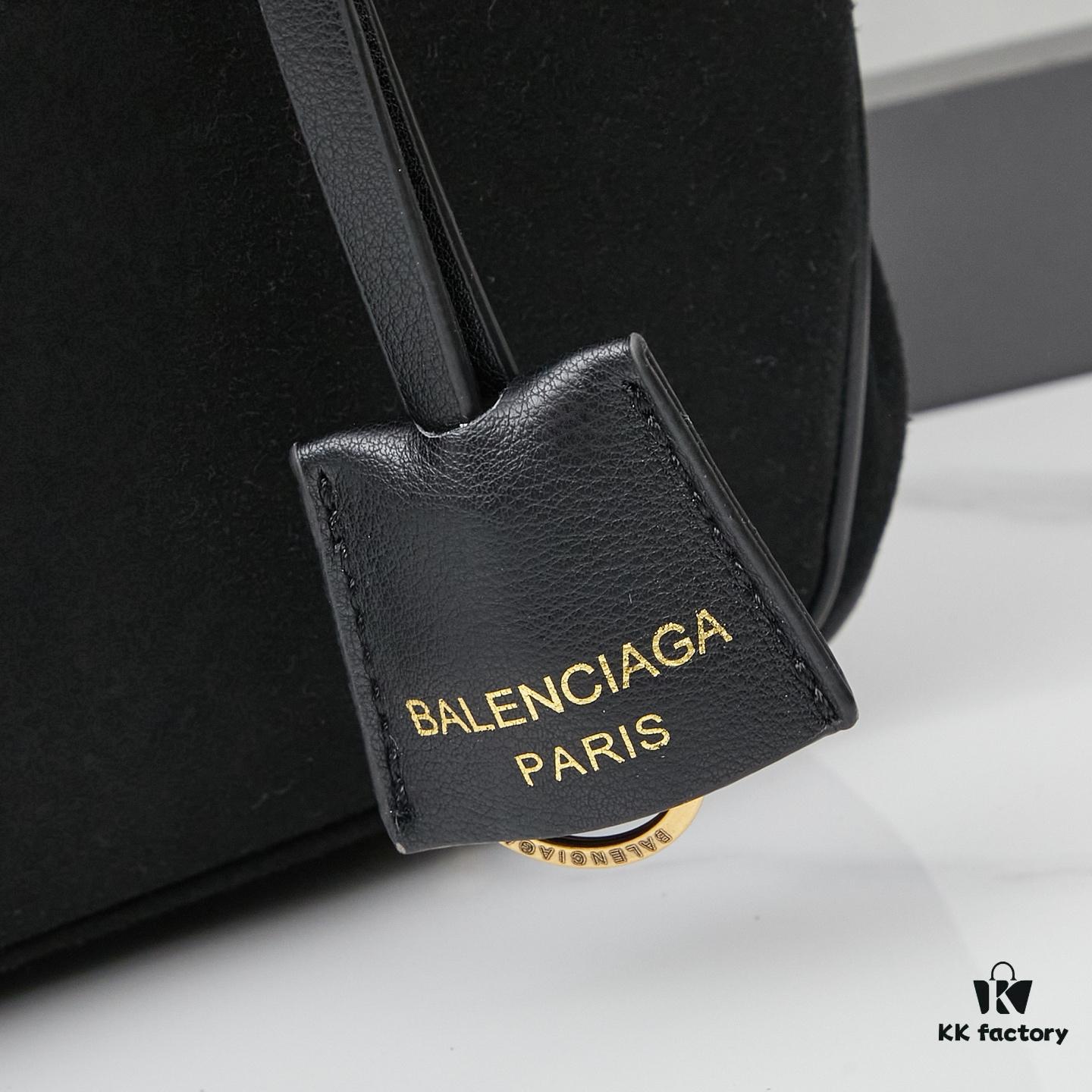 69310c0e908475d562cd8e82 Large Matte Black BALENCIAGA Paris Fashion Rodeo Series Handbag & Crossbody Bag with Box