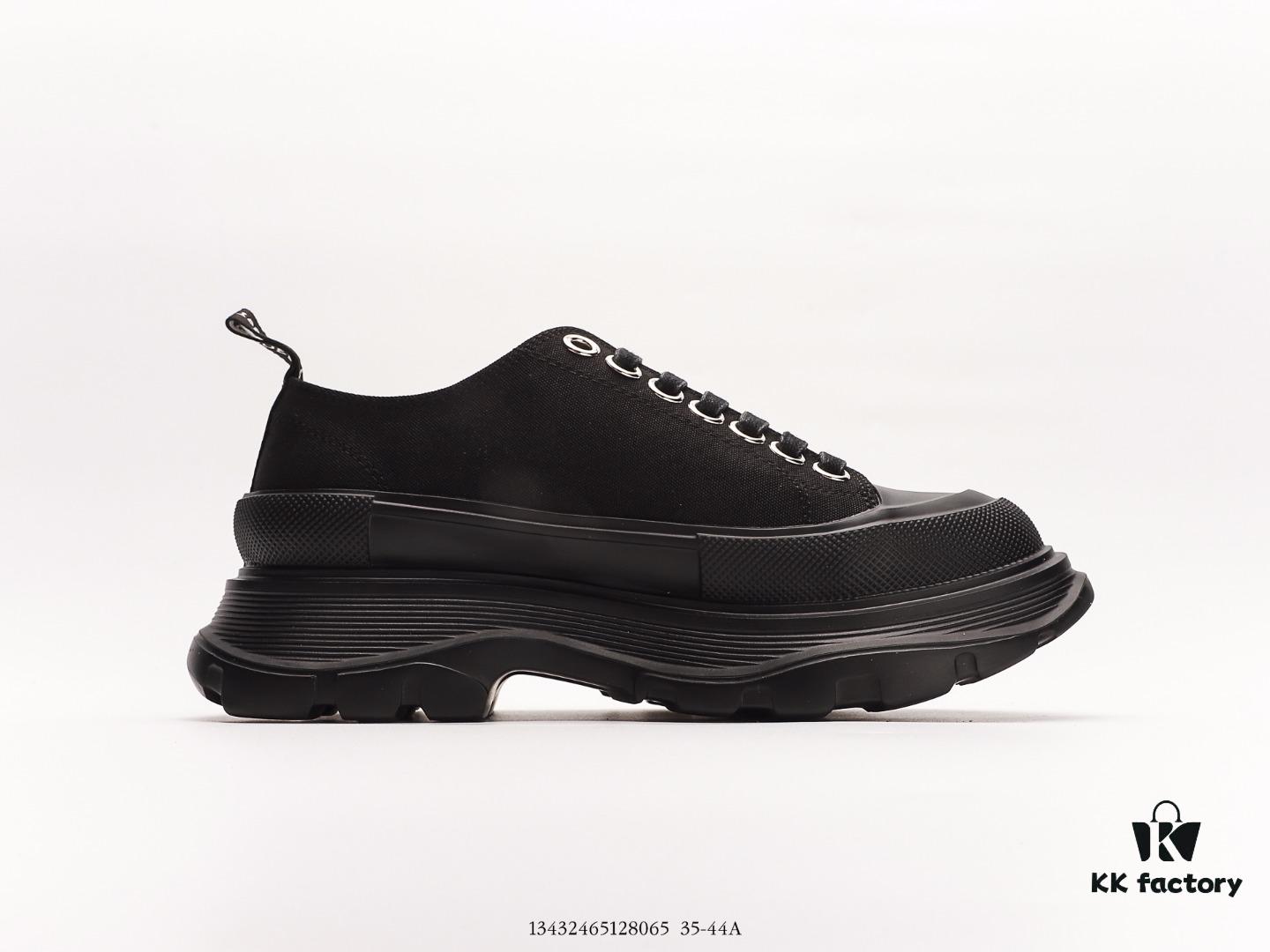 69310c87908475d562cd8e96 Alexander McQueen Platform Canvas Shoes 2020 New Arrival Height Increasing Thick Sole Sneakers Official Release Correct Version Full Cowhide Lining Durable Comfortable 5cm Thick Sole
