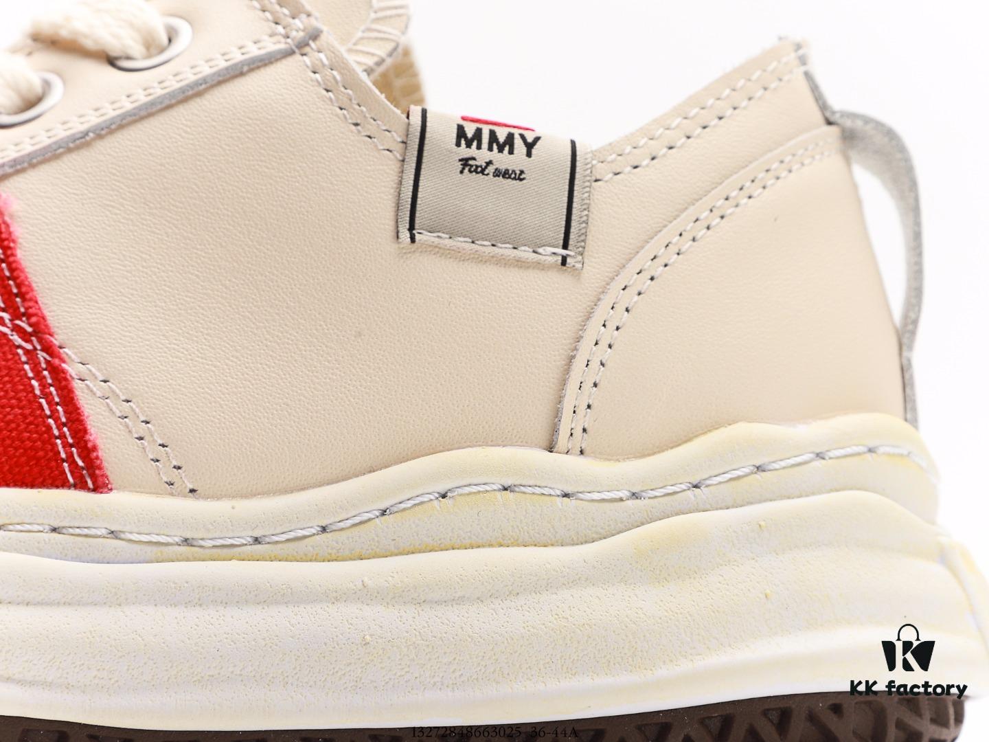 69310c8f908475d562cd8e98 Miyamihara Yasuhiro Brand MMY Maison MIHARA YASUHIRO Original Sole Canvas Low-Top Sneakers with Canvas and Leather Patchwork, Distorted Ice Cream Sole, Casual Versatile Low-Rise Shoes