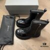 69310ca2908475d562cd8e9d Balenciaga Tractor Chunky Leather Lace-Up Ankle Boots