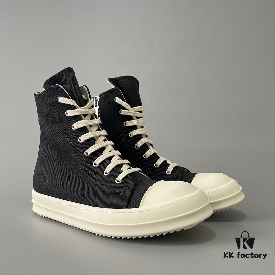 69310d18908475d562cd8eaa Rick Owens DRKSHDW Classic Textured High-Top Lace-Up Sneakers