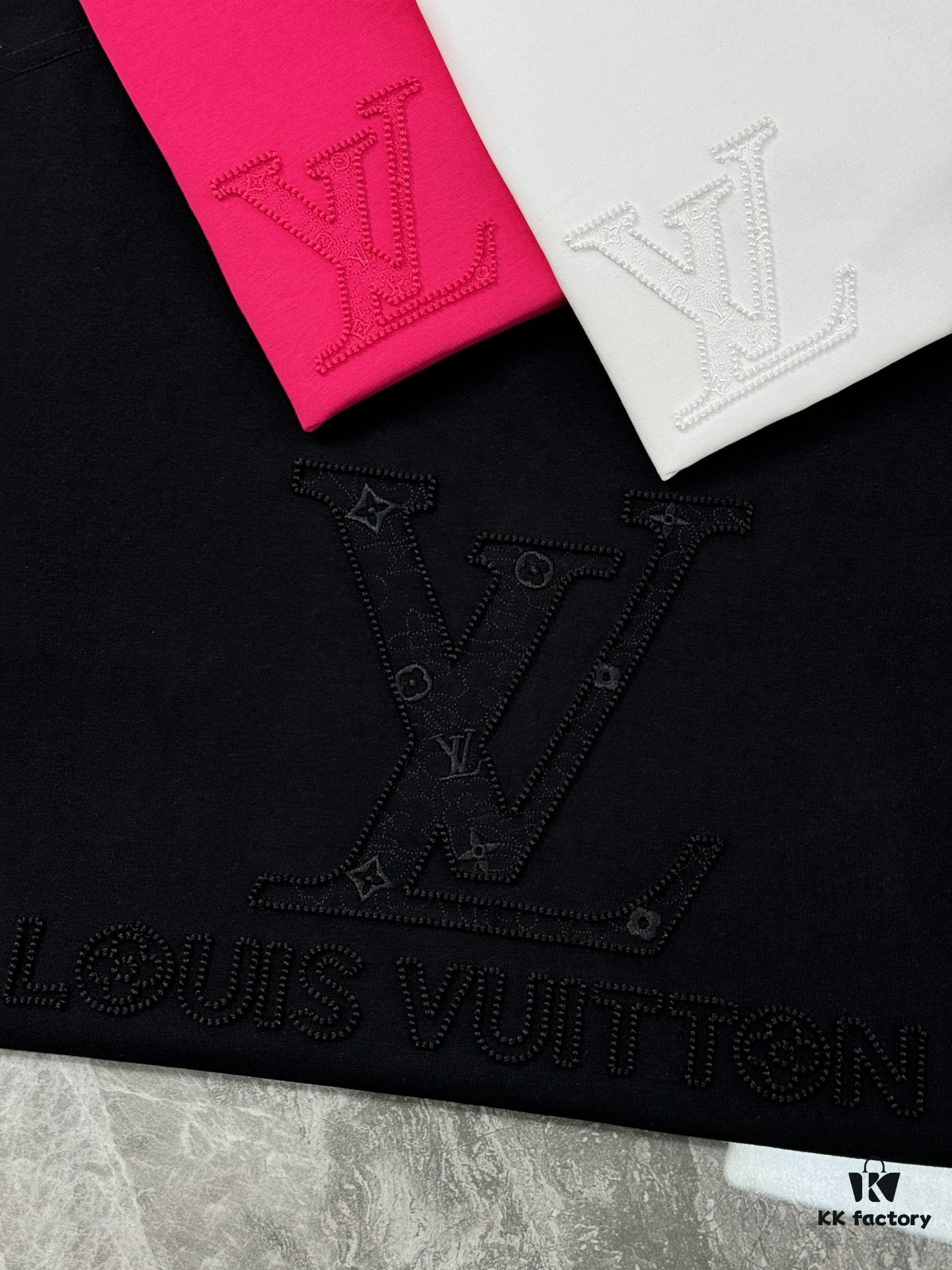 69310f30908475d562cd8f0b LV Style 25S New Trendy Short Sleeve T-Shirt, Unisex Design with 3D Embroidered Logo, Premium 40'S 260G Cotton Fabric