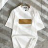 69310f63908475d562cd8f1f LouisVuitt Men and Women's Short-Sleeve T-Shirt with Logo Leather Patch - 2025 Spring/Summer New Arrival