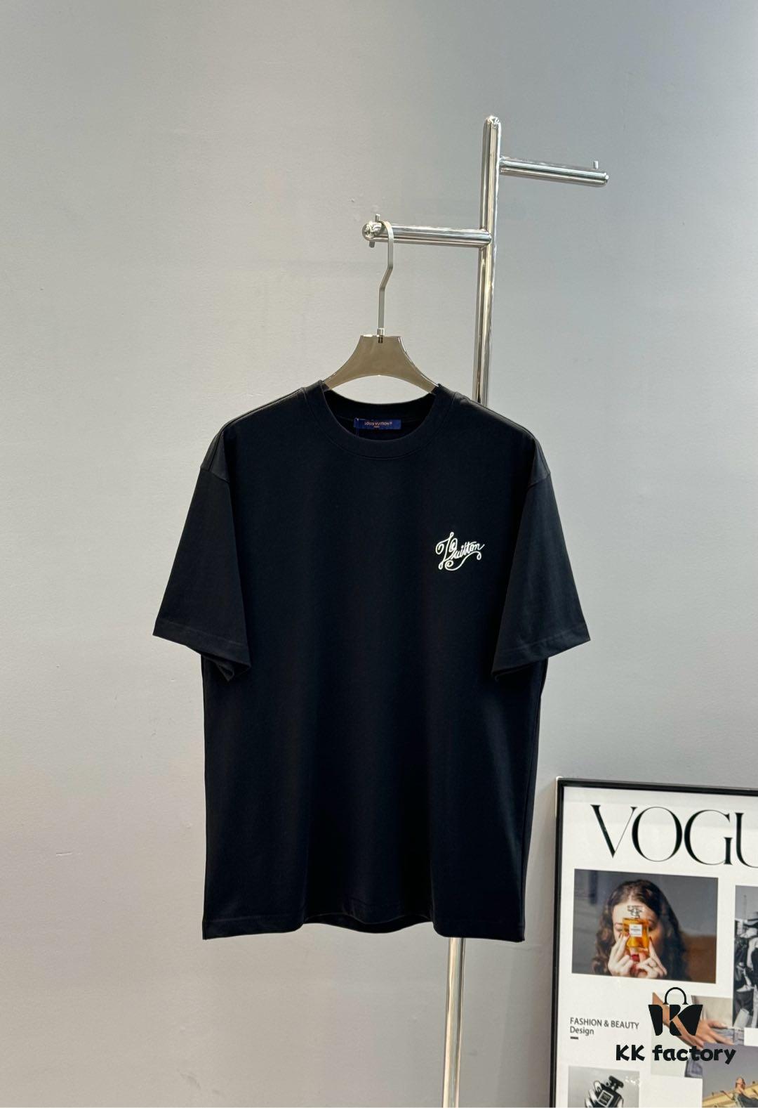 69311191908475d562cd8f63 Donkey Brand 25S New Streetwear T-Shirt Unisex – Heavy Embroidery Recommended! 260g Pure Cotton Fabric with 3D Embroidered Logo on Chest, Back Design Inspired by Classic LV Texture, Full Labels Included
