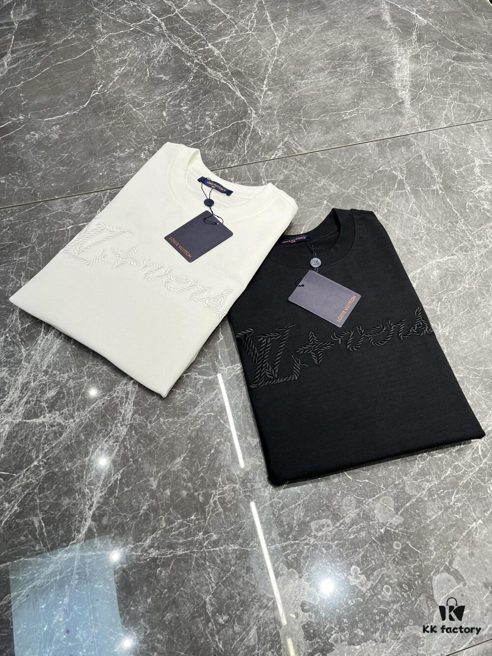 6931122f908475d562cd8f86 Donkey Brand 25S New Arrival Unisex T-Shirt, Double-Sided Heavy Embroidered Tee with Classic Letter Design, 3D Embroidery in Fresh Colors, Layered Logo Craftsmanship, Premium 260g Cotton Fabric, Reinforced Collar and Shoulder Stitching