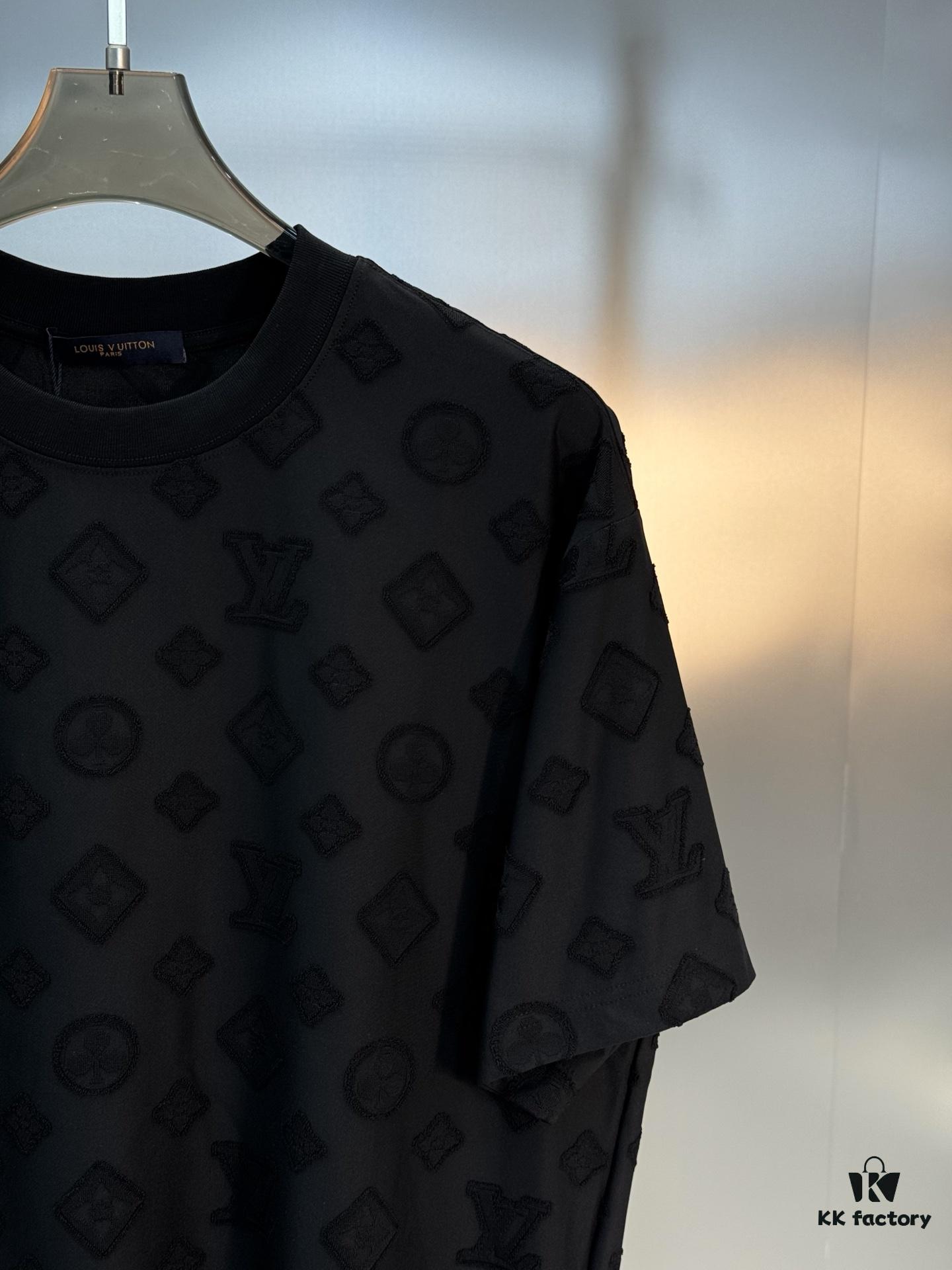 693112b6908475d562cd8faa Donkey Brand * 25s New Arrival Unisex T-Shirt, Double-Sided Heavy Embroidered Tee with Classic Letter Design, Naturally Woven Jacquard Fabric in Fresh Colors, Layered Logo Craftsmanship, Premium 260g Pure Cotton Custom Fabric, Reinforced Collar Ribbing, High-Quality Seam Detailing on Shoulders