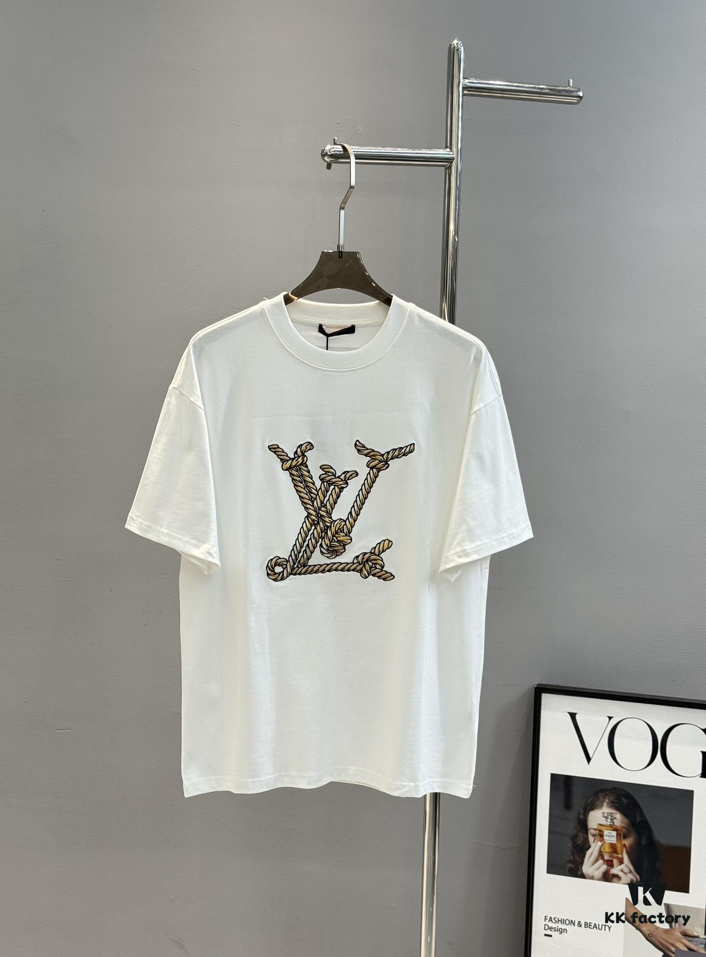 693112f3908475d562cd8fc1 Donkey Brand * 25s New Trendy T-Shirt, Unisex Style, 260g Pure Cotton Fabric for Exceptional Comfort, 3D Embroidered Chest Print with Rope-Texture Pattern, Offering Visual and Tactile Dimension, Full Labeling Included