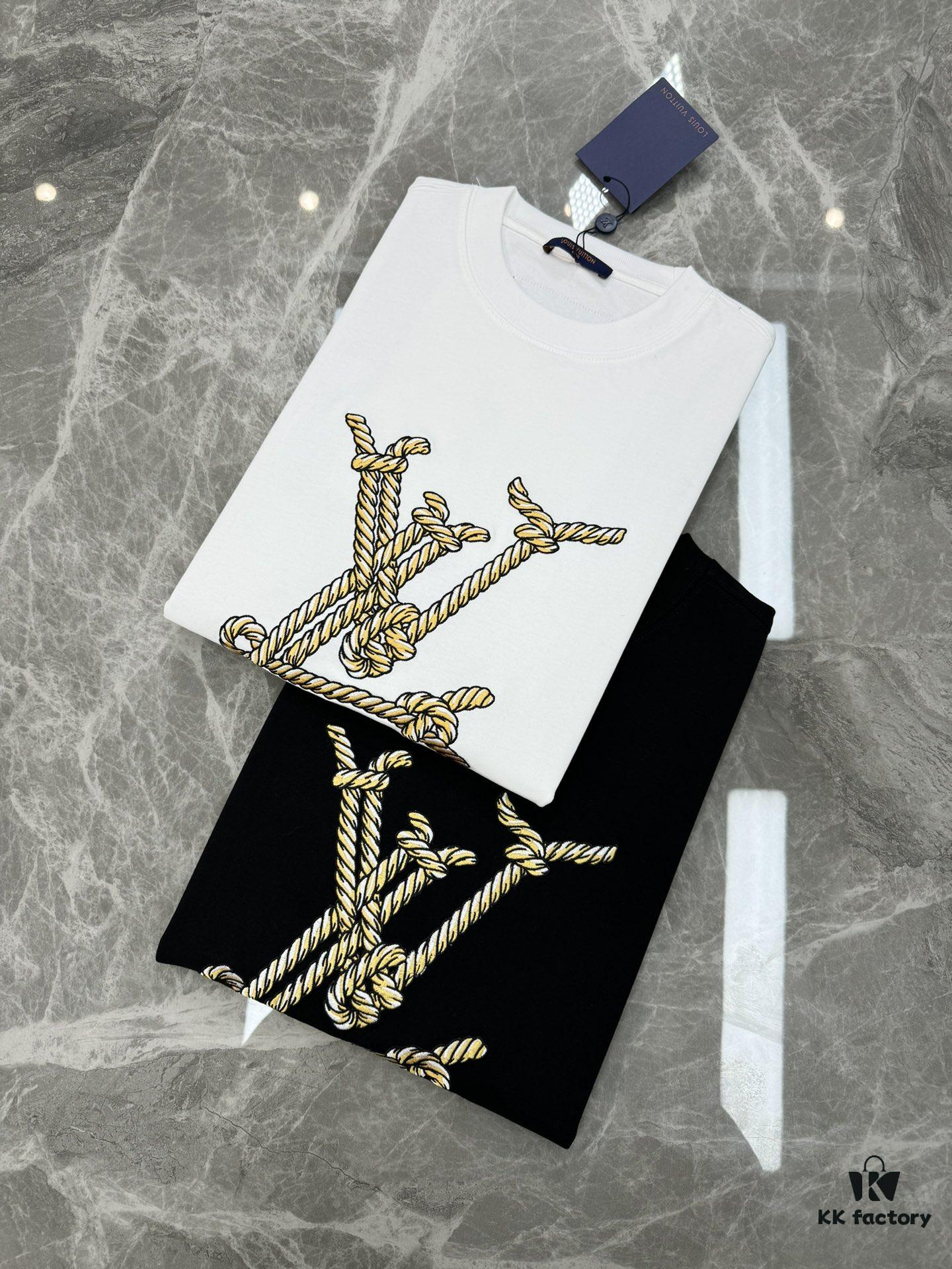 69311302908475d562cd8fc6 Donkey Brand * 25s New Trendy T-Shirt, Unisex Style, 260g Pure Cotton Fabric for Exceptional Comfort, 3D Embroidered Chest Print with Rope-Texture Pattern, Offering Visual and Tactile Dimension, Full Labeling Included