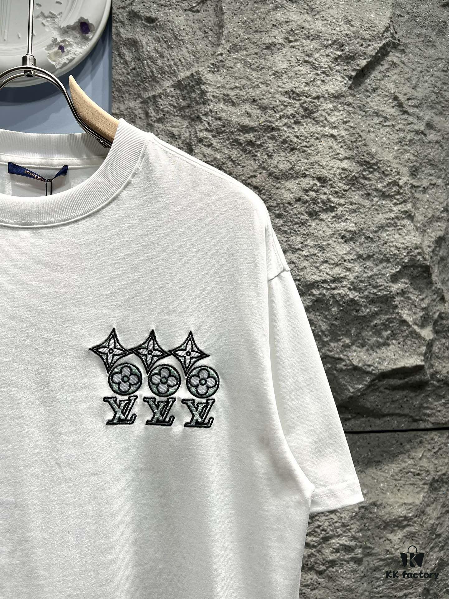 6931133b908475d562cd8fd2 Louis Vuitton Embroidered Logo Short-Sleeve T-Shirt
