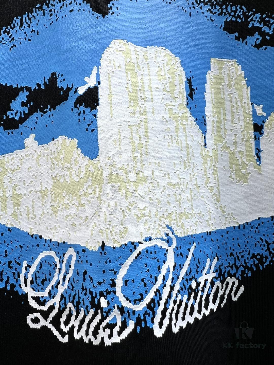 693113b6908475d562cd8fed Louis Vuitton Western Landscape Print Short-Sleeve T-Shirt