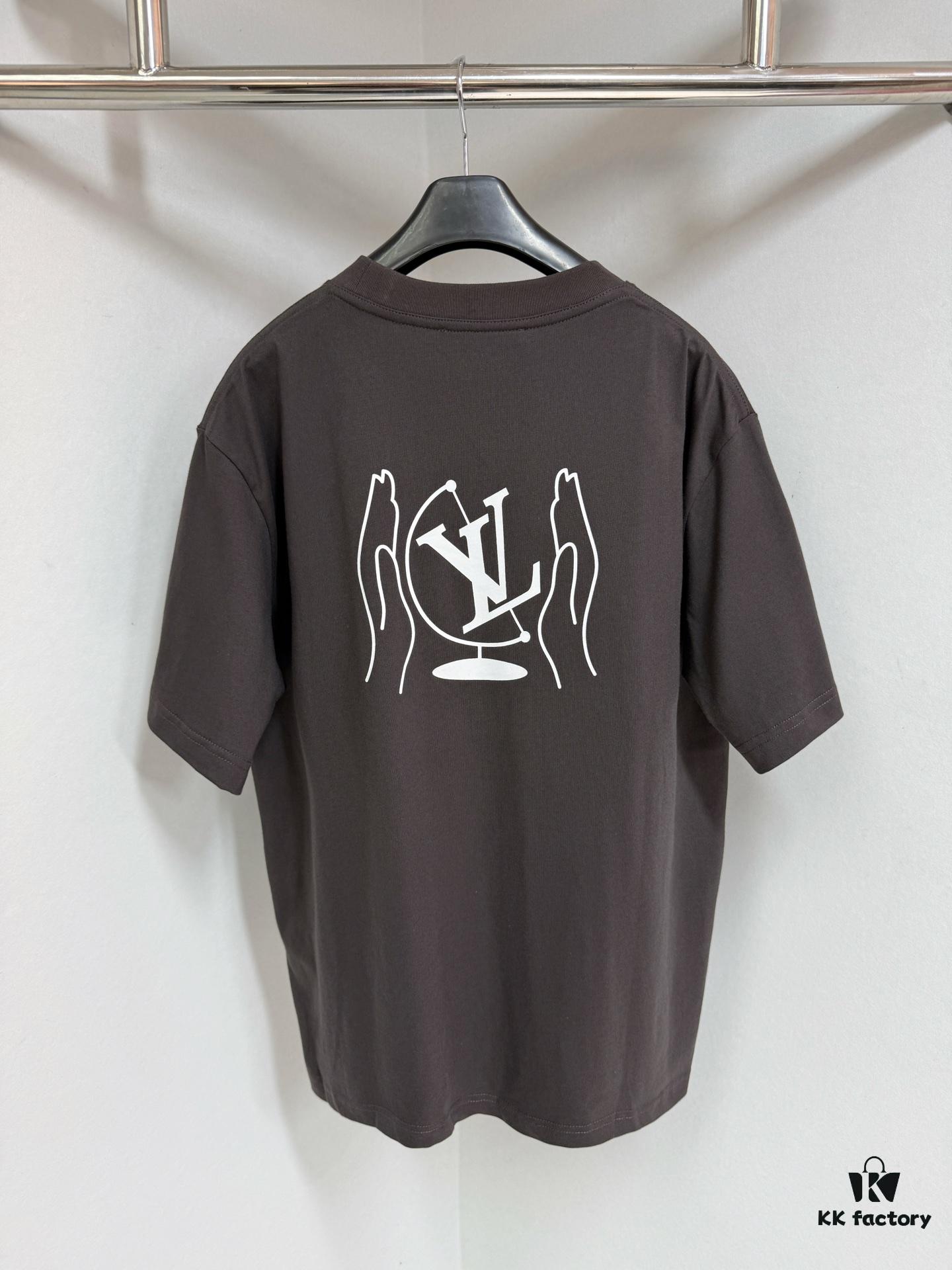 69311462908475d562cd900e Compass Crew Neck Short Sleeve T-Shirt, 100% Cotton Fabric, Regular Fit, Printed Logo Front and Back, Premium Accessories, 15S Plain Weave High-Quality Cotton 230g, Simple and Relaxed Design