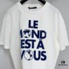 1V 25ss New Cotton T-Shirt Featuring 'Le Monde Est À Vous' on Front