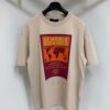 69311519908475d562cd902b 1V 25SS World Map Khaki Round Neck Rhinestone Embellished Short Sleeve T-Shirt