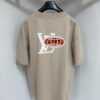 69311520908475d562cd902c 1V 25SS World Map Khaki Round Neck Rhinestone Embellished Short Sleeve T-Shirt