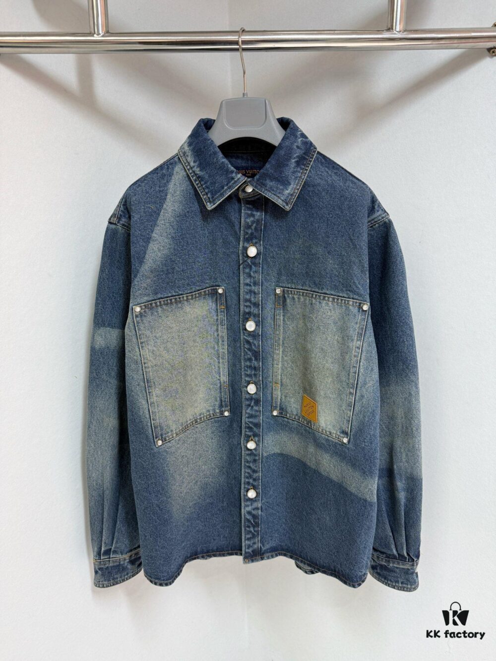 6931155f908475d562cd903e 1V 25SS New Arrival Utility Shirt Crafted from Cotton Denim with Sun-Faded Effect for Spring/Summer 2025, Featuring a Left Chest Pocket with Marque L.Vuitton Déposée Suede Patch, Mother-of-Pearl Buttons and Rivets Exuding Refined Charm, Perfectly Paired with Matching Trousers