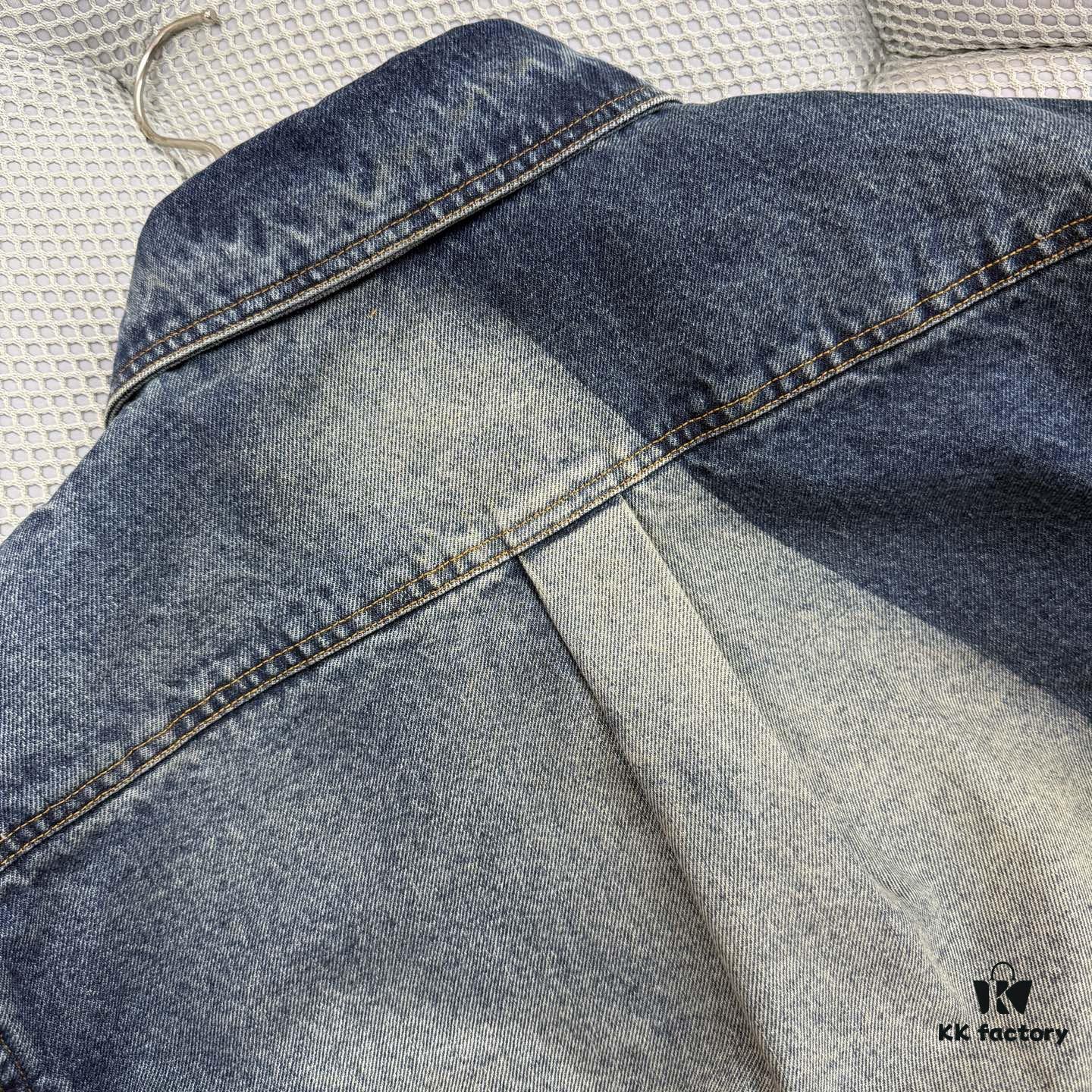 6931156f908475d562cd9043 1V 25SS New Arrival Utility Shirt Crafted from Cotton Denim with Sun-Faded Effect for Spring/Summer 2025, Featuring a Left Chest Pocket with Marque L.Vuitton Déposée Suede Patch, Mother-of-Pearl Buttons and Rivets Exuding Refined Charm, Perfectly Paired with Matching Trousers