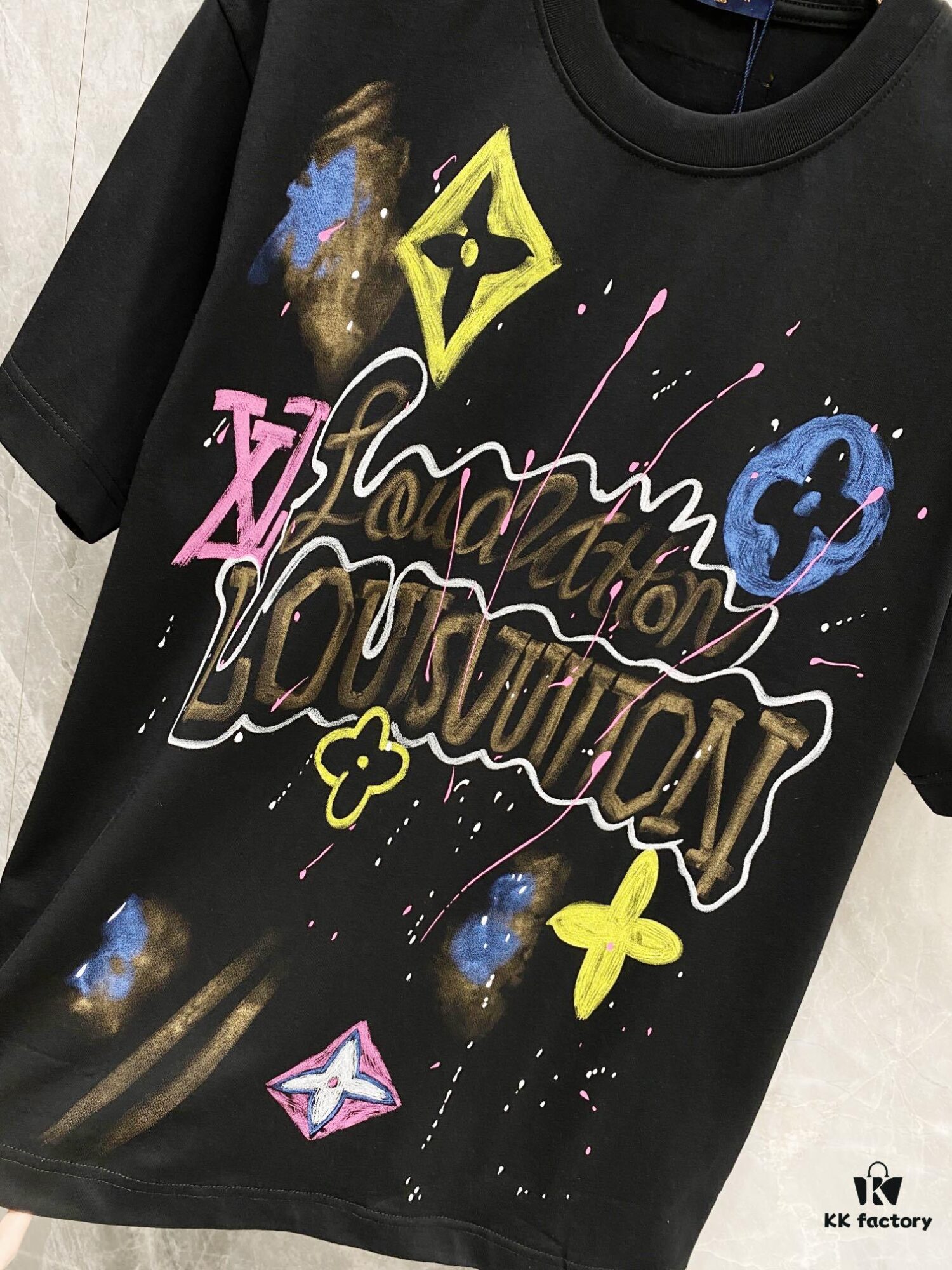 693115ff908475d562cd906c LV 2025 Spring Collection Latest Classic Hand-Drawn Logo Premium Short Sleeve T-Shirt! High-End Quality, Original Counter Round Neck, Top-Tier Craftsmanship with Imported Custom Silk Yarn, Exceptional Touch and Feel – Available on Official Website!