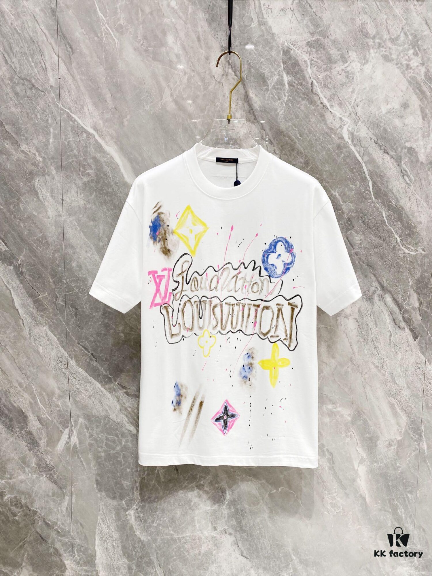 69311622908475d562cd9073 LV 25SS Spring Collection Latest Classic Hand-Drawn Logo Heavyweight T-Shirt! High-End Quality Original Counter Round Neck, Top-Tier Craftsmanship with Imported Premium Custom Silk Yarn, Exceptional Feel and Design