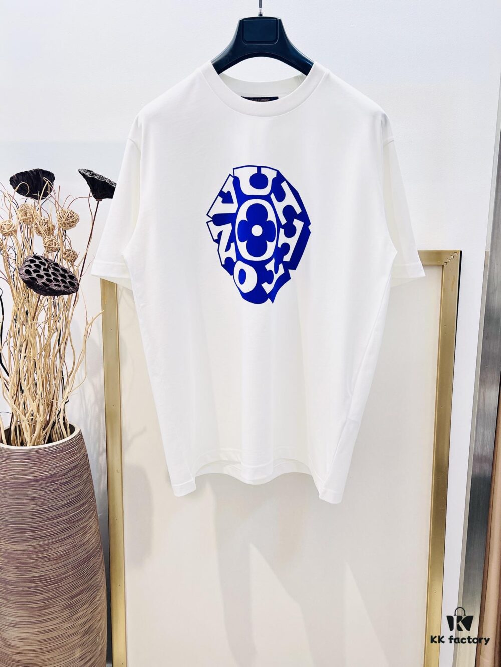Unisex 1V Louis Pharrell Williams x NIGO Collaboration 3D Flocked Cotton Short-Sleeve T-Shirt Size S M L XL