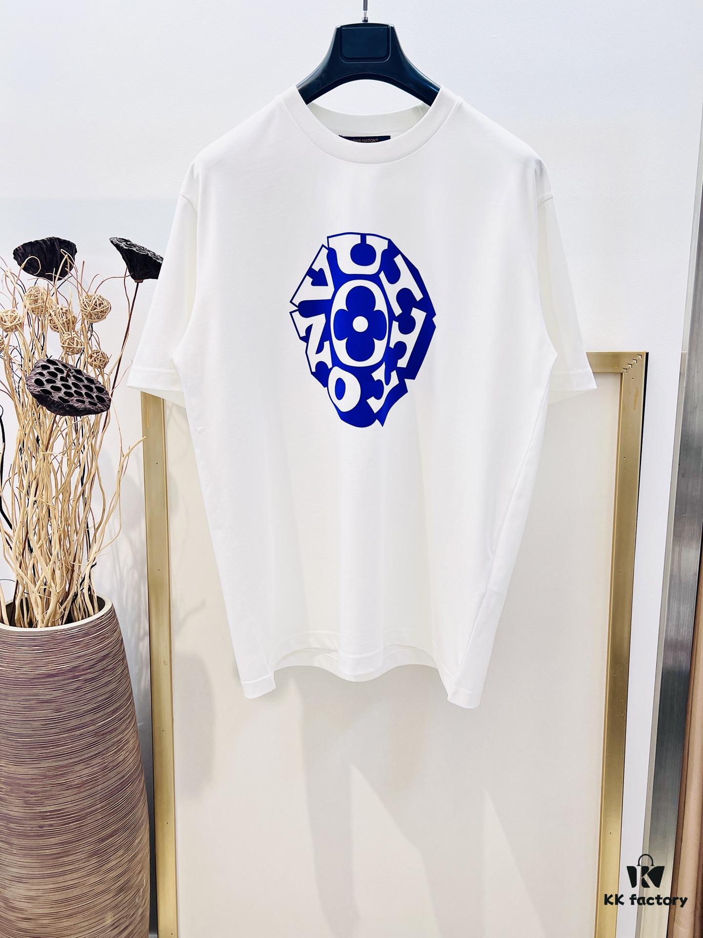 69311710908475d562cd909a Unisex 1V Louis Pharrell Williams x NIGO Collaboration 3D Flocked Cotton Short-Sleeve T-Shirt Size S M L XL