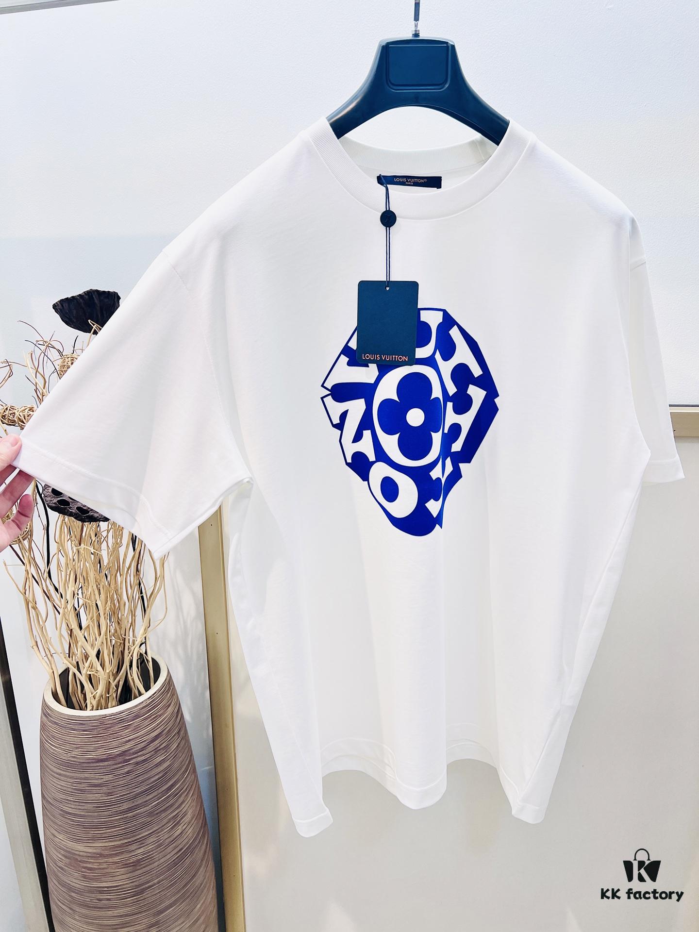 69311714908475d562cd909b Unisex 1V Louis Pharrell Williams x NIGO Collaboration 3D Flocked Cotton Short-Sleeve T-Shirt Size S M L XL