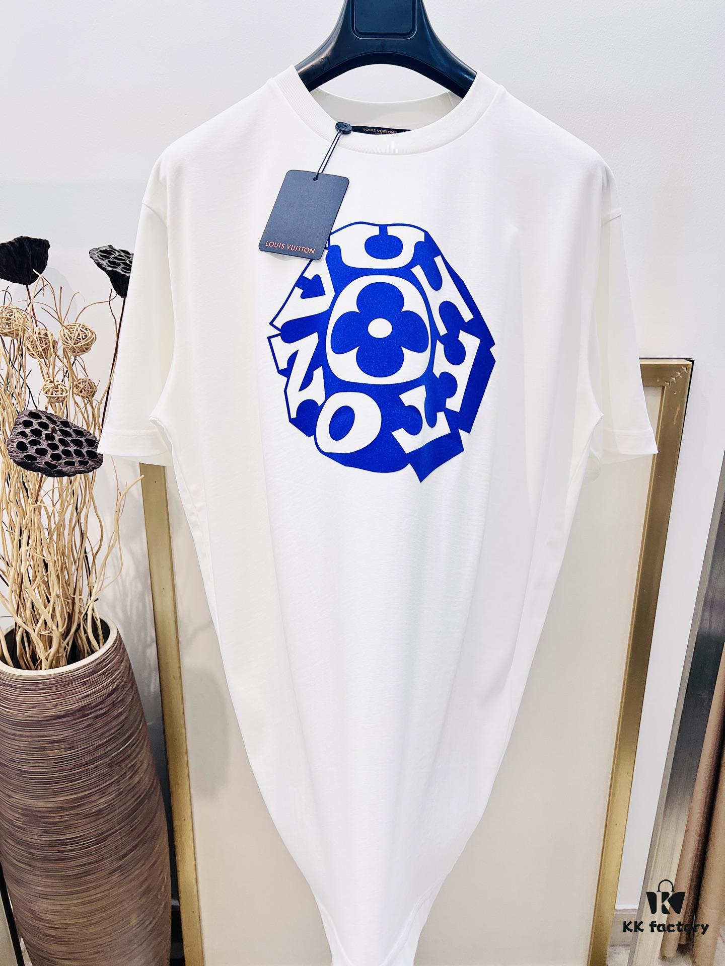 69311717908475d562cd909c Unisex 1V Louis Pharrell Williams x NIGO Collaboration 3D Flocked Cotton Short-Sleeve T-Shirt Size S M L XL