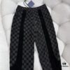 693117ec908475d562cd90d0 1V 25ss New Arrival Track Pants Crafted from Lustrous Technical Fabric, Showcasing the 2025 Spring-Summer Runway Trend. Flocked Matte Damier Pattern Features the Marque L.Vuitton Déposée Logo, with Velvet Trims Adding Textural Depth, Perfectly Paired with Matching Top for a Sharp, Cohesive Look