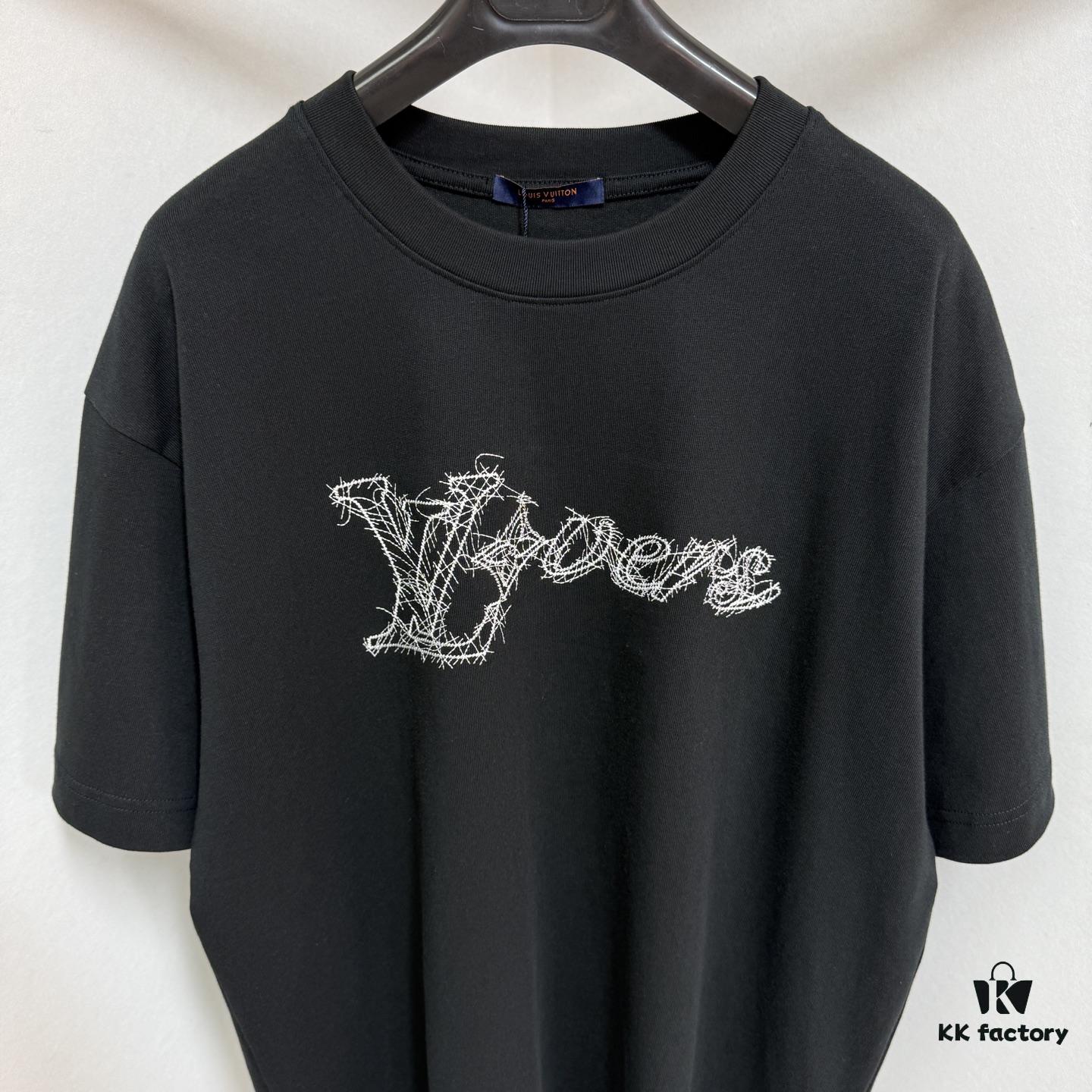 6931185a908475d562cd90f4 1V 25 Heavy Embroidery T-Shirt, A True Favorite, 100% Cotton 300g Double Yarn Fabric, Imported Machine Sanskrit Letter Embroidery, Laser Cut Edge, Exquisite Craftsmanship and Soft Texture