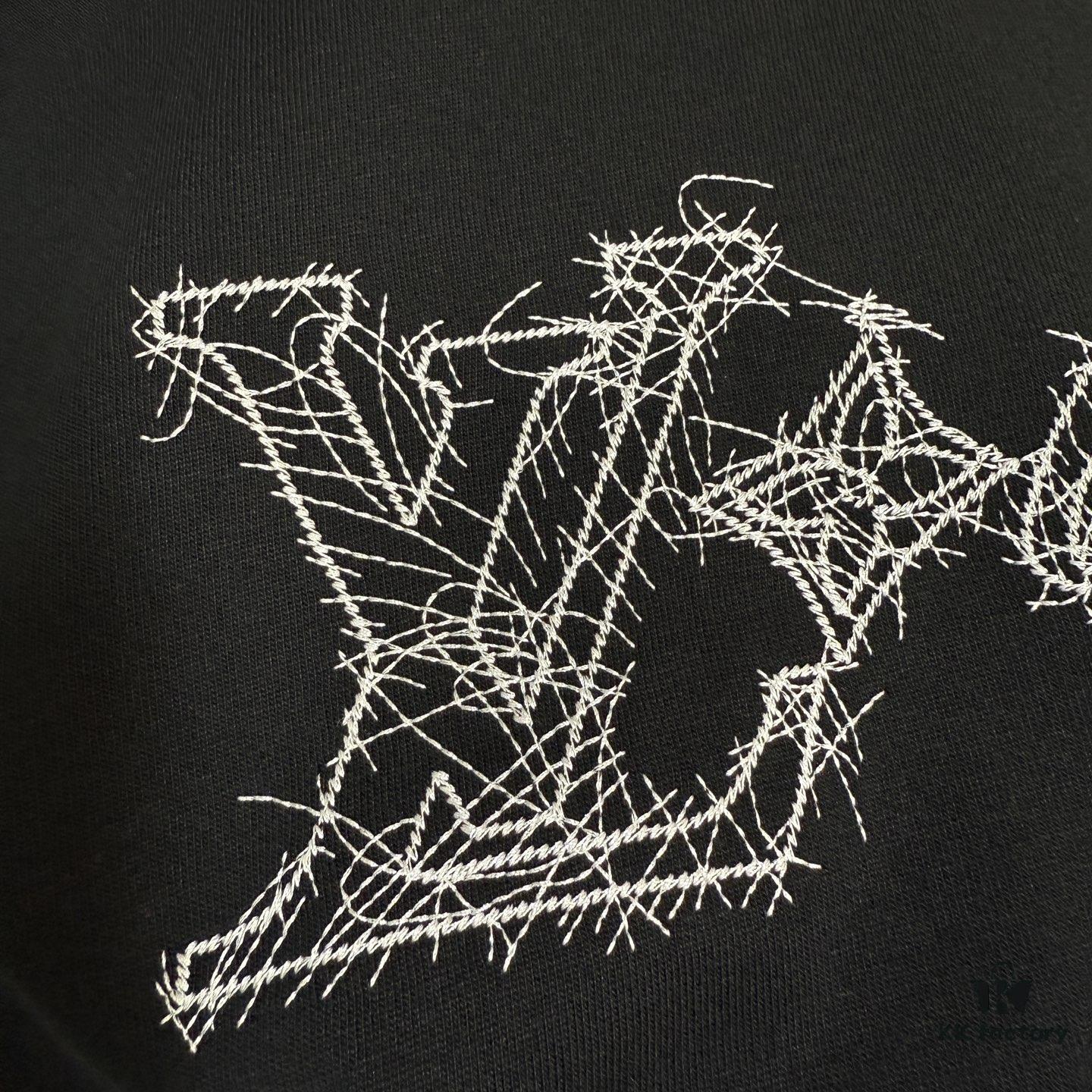 6931187c908475d562cd90ff 1V 25 Heavy Embroidery T-Shirt, A True Favorite, 100% Cotton 300g Double Yarn Fabric, Imported Machine Sanskrit Letter Embroidery, Laser Cut Edge, Exquisite Craftsmanship and Soft Texture