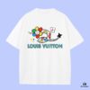 693118a1908475d562cd910c High-End Quality LV Louis 2025 Fall Spring Collection Sunflower Snake Short Sleeve T-Shirt, Distinct from Regular Printing, Woven 270G 32-Count Double-Yarn Pure Cotton Fabric, Loose Fit Unisex Design