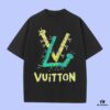 69311939908475d562cd9139 Luxury Quality LV Louis 2025 Fall Spring Collection Caterpillar Logo Short Sleeve T-Shirt, Distinct from Regular Print, Woven 270G 32-Count Double-Yarn Pure Cotton Fabric, Loose Fit Unisex Design
