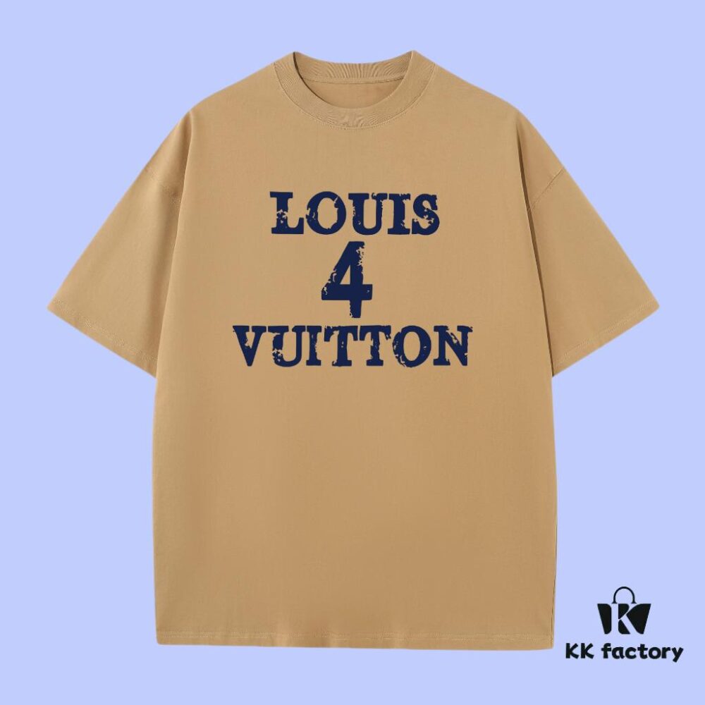 693119b4908475d562cd9153 Luxury Quality LV Louis 2025 Fall Spring Collection Slogan 4 Short Sleeve T-Shirt, Distinctive from Regular Print, Made of Custom-Woven 270G 32-Count Double-Yarn Pure Cotton Fabric, Loose Fit Unisex Design