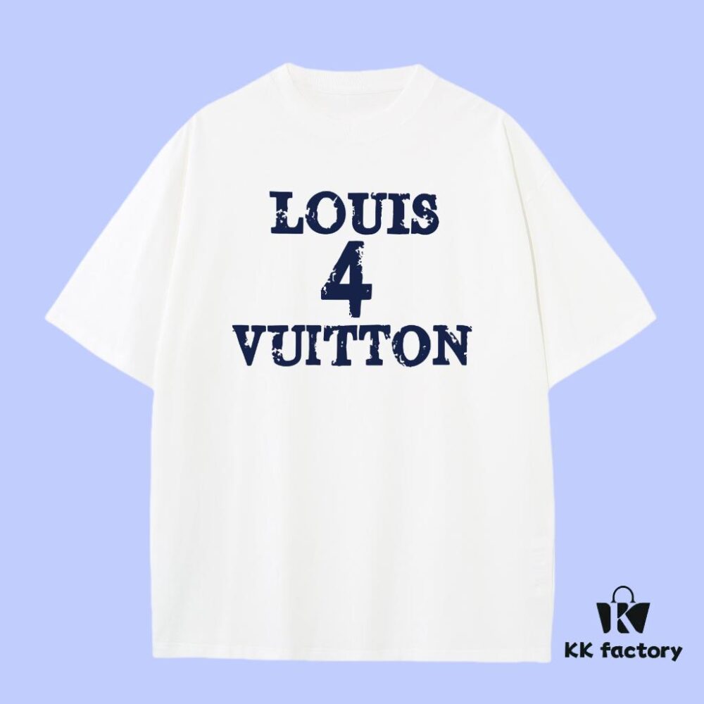 693119ef908475d562cd9162 Luxury Quality LV Louis 2025 Fall Spring Collection Slogan 4 Short Sleeve T-Shirt, Distinctive from Regular Print, Crafted with 270G 32-Count Double-Yarn Pure Cotton Fabric, Relaxed Fit Unisex Design