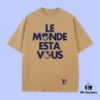 69311a14908475d562cd916a Luxury Quality LV Louis 2025 Fall Spring Collection Slogan Earth 🌏 Short Sleeve T-Shirt, Distinctive from Regular Prints, Custom-Woven 270G 32-Thread Double-Yarn Pure Cotton Fabric, Loose Fit Unisex Design