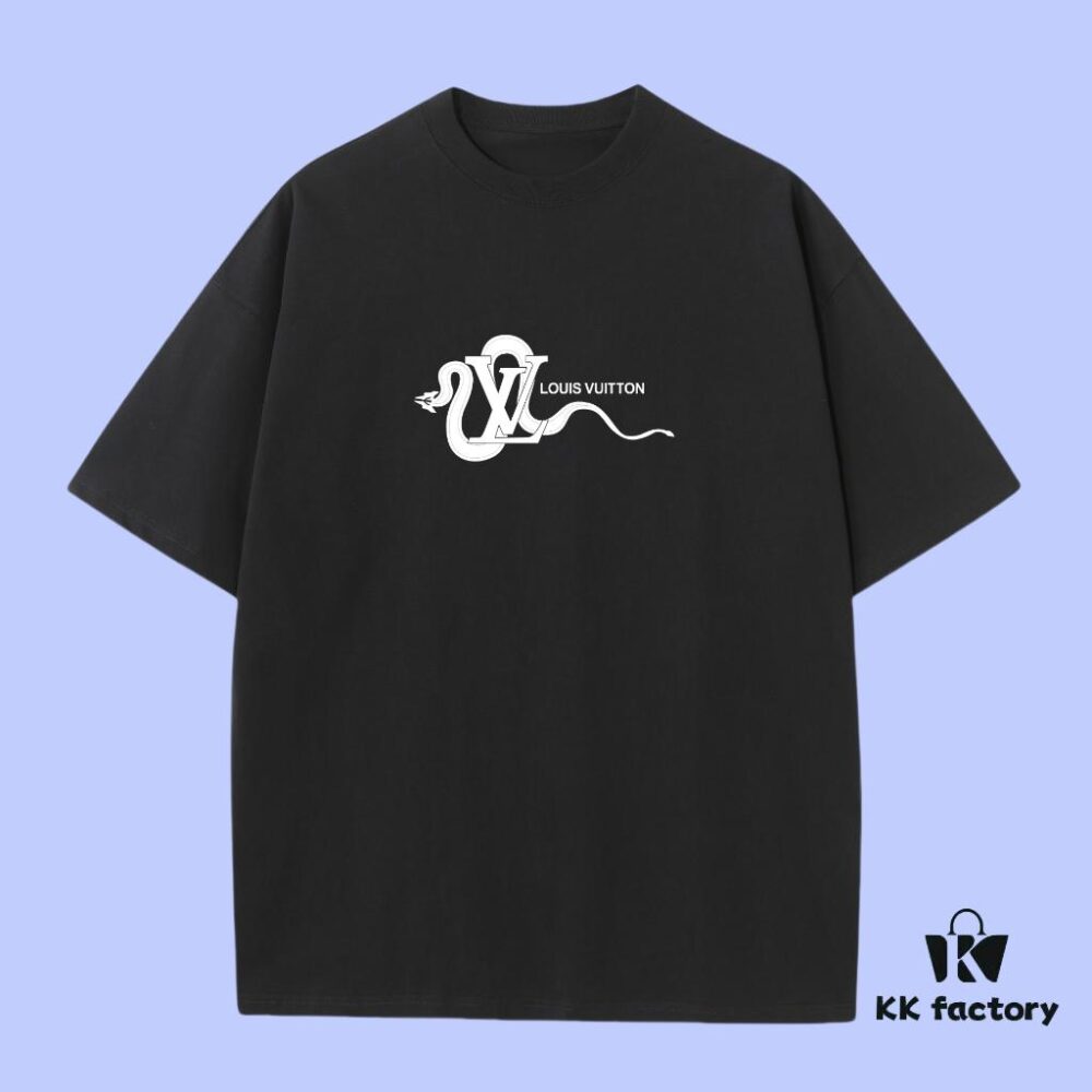 69311a21908475d562cd9170 Luxury Quality LV Louis 2025 Fall Spring Collection Snake Year Logo Short Sleeve T-Shirt, Distinct from Regular Prints, Made of Custom-Woven 270G 32-Thread Double-Yarn Pure Cotton Fabric, Loose Fit Unisex Design