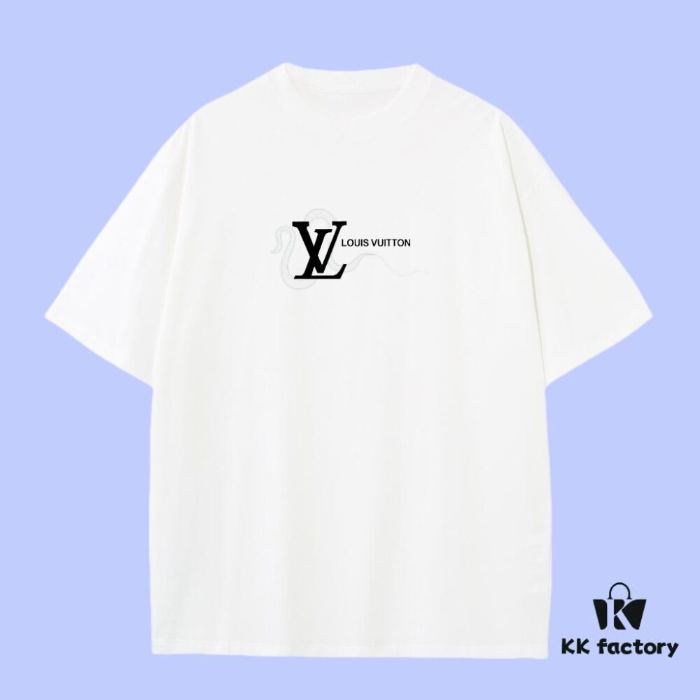 69311a22908475d562cd9172 Luxury Quality LV Louis 2025 Fall Spring Collection Snake Year Logo T-Shirt, Distinct from Regular Printing, Custom Woven 270G 32-Count Double-Yarn Pure Cotton Fabric, Loose Fit Unisex Design