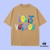69311a28908475d562cd9175 Luxury Quality LV Louis 2025 Fall Spring Collection Colorful Logo Short Sleeve T-Shirt, Distinct from Regular Print, Made of Custom-Woven 270G 32-Thread Double-Yarn Pure Cotton Fabric, Loose Fit Unisex Design