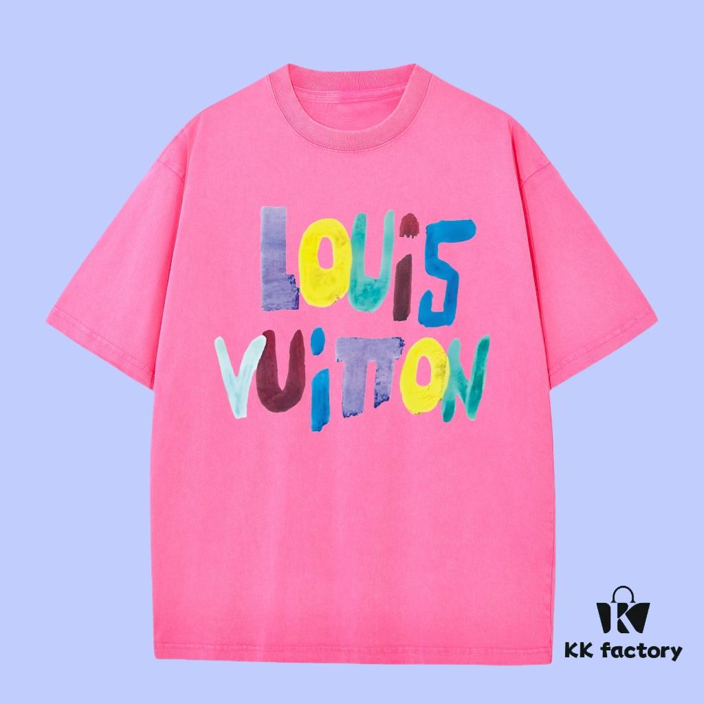69311a34908475d562cd9177 Luxury Quality LV Louis 2025 Fall Spring Collection Colorful Logo Short Sleeve T-Shirt, Distinct from Regular Print, Crafted with 270G 32-Count Double-Yarn Pure Cotton Fabric, Loose Fit Unisex Design