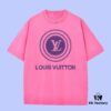 69311a4f908475d562cd917e Luxury Quality LV Louis 2025 Fall Spring Collection Logo Short Sleeve T-Shirt, Distinct from Regular Print, Woven 270G 32-Count Double-Yarn Pure Cotton Fabric, Loose Fit Unisex Design