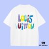 69311a6b908475d562cd9182 Luxury Quality LV Louis 2025 Fall Spring Collection Colorful Logo Short Sleeve T-Shirt, Distinct from Regular Print, Made of Custom-Woven 270G 32-Thread Double-Yarn Pure Cotton Fabric, Relaxed Fit Unisex Design
