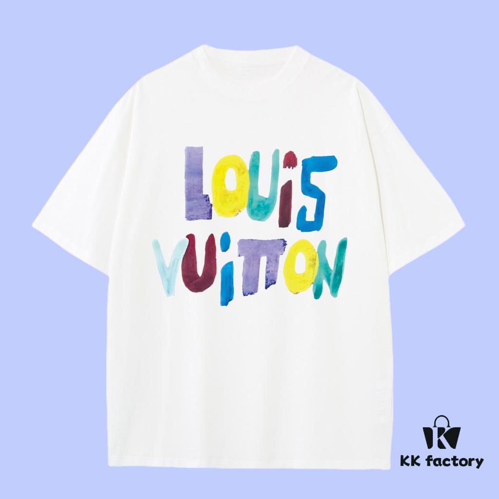 69311a6b908475d562cd9182 Luxury Quality LV Louis 2025 Fall Spring Collection Colorful Logo Short Sleeve T-Shirt, Distinct from Regular Print, Made of Custom-Woven 270G 32-Thread Double-Yarn Pure Cotton Fabric, Relaxed Fit Unisex Design