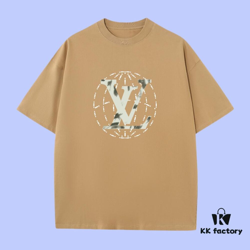 Luxury Quality LV Louis 2025 Fall Spring Collection Earth Short Sleeve T-Shirt, Premium 270G 32-Count Double-Yarn Cotton Fabric, Distinct from Regular Prints, Loose Fit Unisex Design